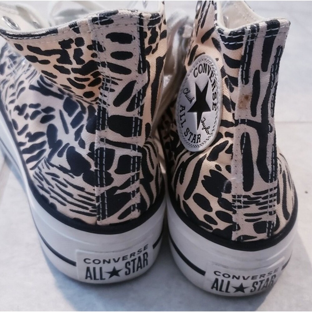 ANIMAL PRINT PLATFORM CHUCK TAYLOR ALL STAR CONVERSE SIZE 6.5 - Picture 4 of 7